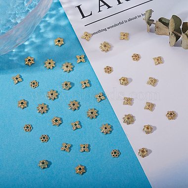 100pcs 5 styles de capuchons de perles en alliage à pétales multiples(PALLOY-SZ0001-32)-7