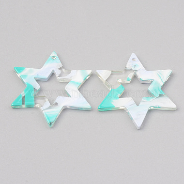 Turquoise Star Acrylic Pendants