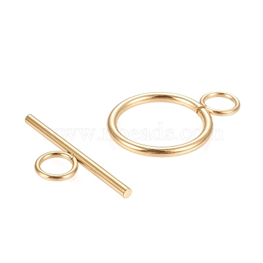 Ion Plating(IP) 304 Stainless Steel Toggle Clasps(X-STAS-F251-01G)-2