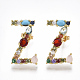 (Jewelry Parties Factory Sale)Brass Micro Pave Cubic Zirconia Ear Studs(EJEW-S201-41Z)-2