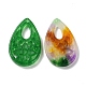 Natural White Jade Dyed Engraved Pendants(G-Q009-03)-2