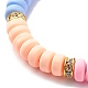 Bracelet extensible fait main en perles d'argile polymère pour enfant(BJEW-JB06870)-7
