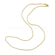 Brass Round Snake Chain Necklace for Women, Golden, 17.52 inch(44.5cm)(MAK-YW0001-07)