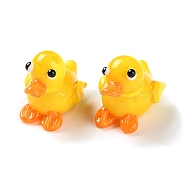 Home Decorations, Handmade Lampwork Display Decorations, 3D Duck, Gold, 23.5x16.5x19.5mm(LAMP-L078-002)