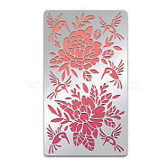 Stainless Steel Cutting Dies Stencils, for DIY Scrapbooking/Photo Album, Decorative Embossing DIY Paper Card, Matte Stainless Steel Color, Flower Pattern, 177x101mm(DIY-WH0242-256)