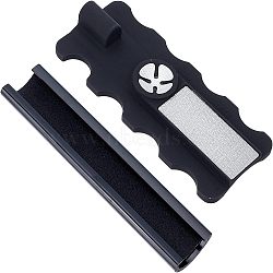 Olycraft 2Pcs 2 Style Billiard Cue Tip Trimmers, Shaper, Burnisher, with Emery Paper and Plastic Finding, Black, 100~115x27.5~42x11~14mm, 1pc/style(AJEW-OC0003-07)