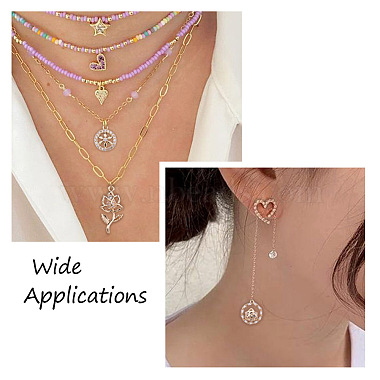 Cheriswelry 12Pcs 6 Style Brass Micro Pave Clear Cubic Zirconia Pendants(KK-CW0001-04)-7