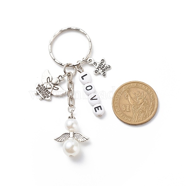 Valentine's Day Letter Bead Love and Star with Word Just For You Keychains(KEYC-JKC00377)-2