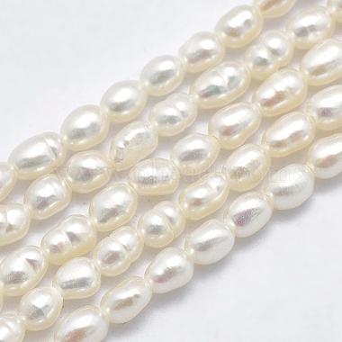 4mm Beige Oval Pearl Beads