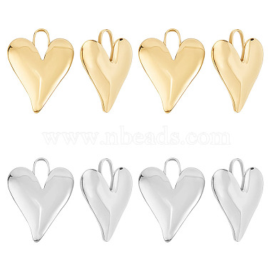 Mixed Color Heart 304 Stainless Steel Pendants