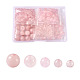 Pandahall cuentas de cuarzo rosa de piedras preciosas sueltas redondas naturales(G-TA0001-09)-1