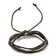 4Pcs 4 Style Adjustable Braided Cowhide Leather Cord Bracelets Set(BJEW-F458-16)-3