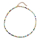 Rainbow Round Opaque Colours Glass Seed Beaded Necklaces(NJEW-JN03362-02)-1