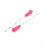 Plastic Fluid Precision Blunt Needle Dispense Tips, with 304 Stainless Steel Pin, Deep Pink, 6.75x0.77cm, Inner Diameter: 0.42cm, Pin: 0.5mm(TOOL-WH0140-19K)