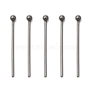 304 Stainless Steel Ball Head pins, 20x0.7mm, 21 Gauge, Head: 2mm(STAS-R015-20mm)
