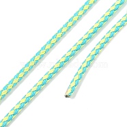 Braided Round Steel Wire, for DIY Bracelets, Champagne Yellow, 3.2mm(OCOR-D300-15)