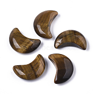 Moon Shape Natural Tiger Eye Healing Crystal Pocket Palm Stones, for Chakra Balancing, Jewelry Making, Home Decoration, 30x20.5x9.5mm(X-G-T132-001D)