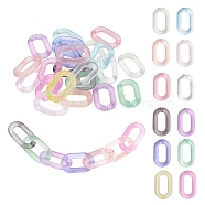 220Pcs 11 colors Transparent Acrylic Linking Rings, Quick Link Connectors, for Cable Chains Making, Oval, Mixed Color, 27x16.5x4mm, Inner Diameter: 18mm, 20pcs/color(OACR-PH0001-61)