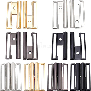 8Sets 4 Colors Zinc Alloy Belt Buckles, Belt Clasp for DIY Woman Belt Accessories, Mixed Color, 55.5x27x6mm, Hole: 4.5mm, 2sets/color(FIND-BC0002-47)