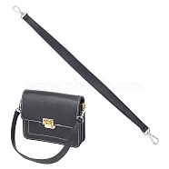 PU Leather Bag Straps, with Alloy Swivel Clasps, for Bag Handle Replacement Accessories, Black, 50cm(DIY-WH0304-689B)