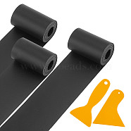 PVC Patches & Scraper, Ship Repairing Subsidies, Black, Patches: 1000x51x0.5mm, 3pcs, Scraper: 106.5~126x58~71x1.5mm, 3pcs(AJEW-GO0001-65B)