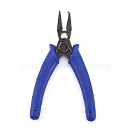 1Set Carbon Steel Jewelry Pliers, Split Ring Opener, Jump Ring Pliers, Polishing, Gunmetal, 140mm, Gunmetal, 140mm(PT-TA0001-03)