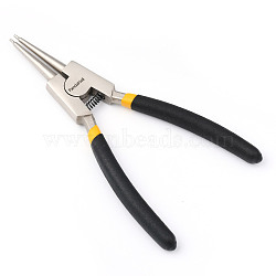 45# Steel Flat Nose Pliers, Stainless Steel Color, 158x78x11mm(TOOL-WH0129-18)