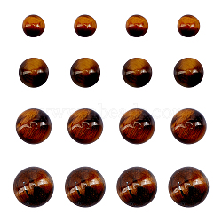 Natural Tiger Eye Cabochons, Half Round/Dome, 6mm/8mm/10mm/12mm, 40pcs/box(G-GA0001-12B)