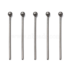 Tarnish Resistant 304 Stainless Steel Ball Head pins, 20x0.7mm, 21 Gauge, Head: 2mm(STAS-R015-20mm)