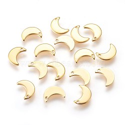 304 Stainless Steel Charms, for DIY Jewelry Making, Moon, Golden, 10x7x1mm, Hole: 1mm
(X-STAS-E447-08G)