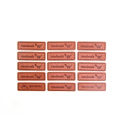 PU Imitation Leather Label Tags, for DIY Jeans, Bags, Shoes, Hat Accessories, Bird, 15x50mm(PW-WG23376-03)