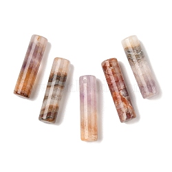 Natural Amethyst Lace Agate Pendants, Column Charms, 29.5x8mm, Hole: 1.5mm(G-A244-06)