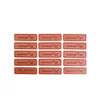PU Imitation Leather Label Tags, for DIY Jeans, Bags, Shoes, Hat Accessories, Bird, 15x50mm
