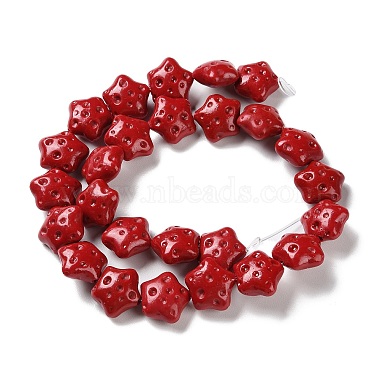 Synthetic Coral Beads Strands(G-C103-A01-01)-3