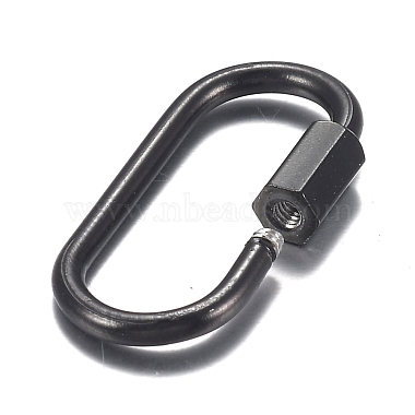 304 Stainless Steel Screw Carabiner Lock Charms(STAS-H107-04A)-3