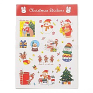 Christmas Theme Paper Sticker, Self-Adhesive Paper Gift Tag Stickers, for Party, Decorative Presents, Cerise, 150x110x0.1mm, paster: 18~37x16~30mm(AJEW-Q151-02C)