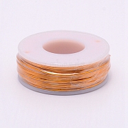 Round Aluminum Wire, with Spool, Orange, 20 Gauge, 0.8mm, 36m/roll(AW-G001-0.8mm-17)