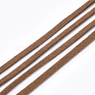Faux Suede Cord, Faux Suede Lace, Sienna, 2.5~2.8x1.5mm, about 1.09 yards(1m)/strand(LW-R023-2.8mm-40)