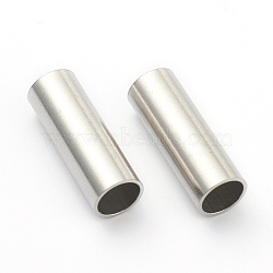 304 Stainless Steel Beads, Tube Beads, Stainless Steel Color, 20x6mm, Hole: 5mm(STAS-H160-05E-P)