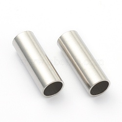 Non-Tarnish 304 Stainless Steel Beads, Tube Beads, Stainless Steel Color, 20x6mm, Hole: 5mm(STAS-H160-05E-P)