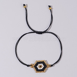 Hexagon Eye Beaded Bracelet Unisex Fashion Jewelry from Europe and America(OL1496-2)