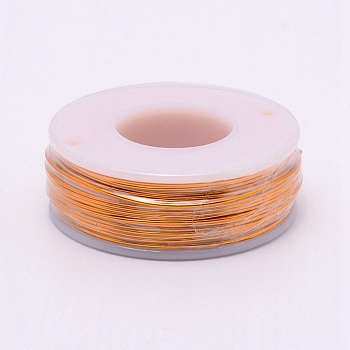 Round Aluminum Wire, with Spool, Orange, 20 Gauge, 0.8mm, 36m/roll