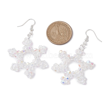 pendientes colgantes de cristal con forma de copo de nieve(EJEW-TA00474)-3