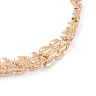 Brass Link Chain Bracelets for Women Men(BJEW-P324-01J-KCG)-2