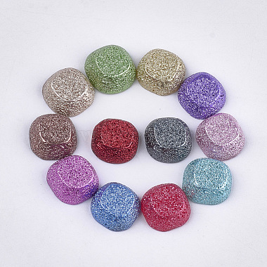 12mm Mixed Color Square Resin Cabochons
