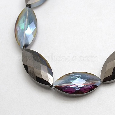 Faceted Electroplate Crystal Glass Horse Eye Beads(X-EGLA-F071-M)-3
