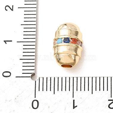 Messing Micro Pave bunte Zirkonia Perlen(CU-CBADFF4-03G)-3