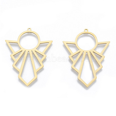 Real 18K Gold Plated Angel & Fairy 201 Stainless Steel Pendants