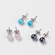 Natural & Synthetic Mixed Stone Stud Earrings(EJEW-JE02754-M)-1