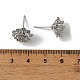 Brass Cubic Zirconia Stud Earring Settings(CU-CBA53F6-02P)-3